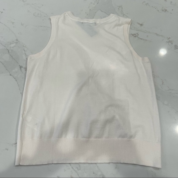 NWT Banana Republic cream cotton sleeveless top - Picture 15 of 16